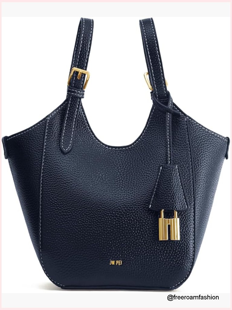 Vegan Leather Padlock Tote Bag Mini Crossbody